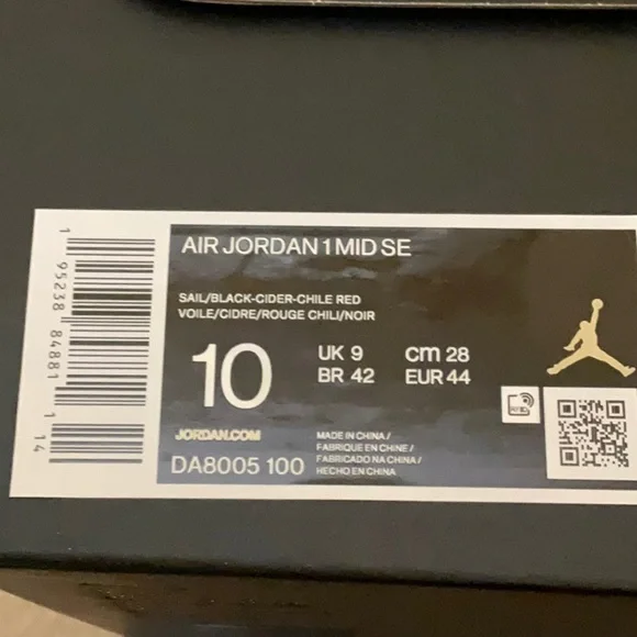 Air Jordan 1 Mid SE Brushstroke Paint Splatter - Picture 9 of 9